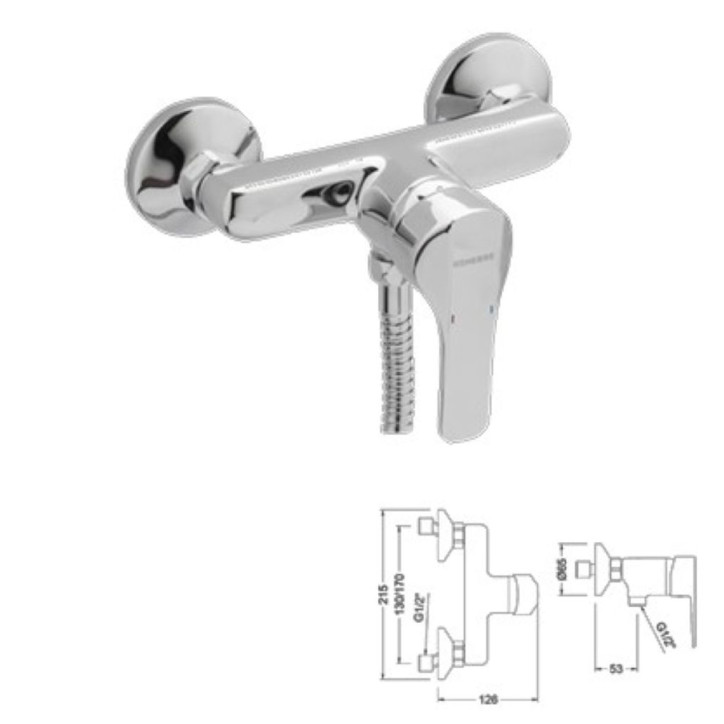 GRIFO DUCHA MONOMANDO CROMADO K8 GENEBRE