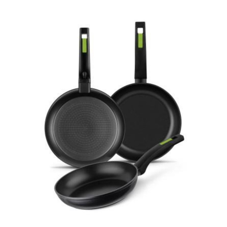 LOTE SARTENES ALUMINIO FORJADO GREEN 18-22-26 CM MONIX