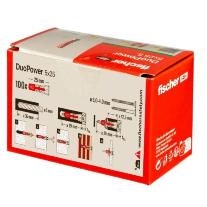 TACO NYLON DUOPOWER 5X25 CAJA 100 UDS 2K FISCHER