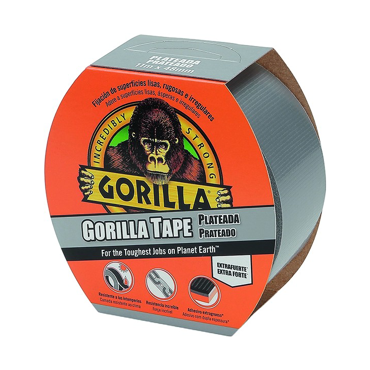 CINTA AMERICANA 11MX48MM PLATA GORILLA CINTA AMERICANA 11MX48MM PLATA GORILLA