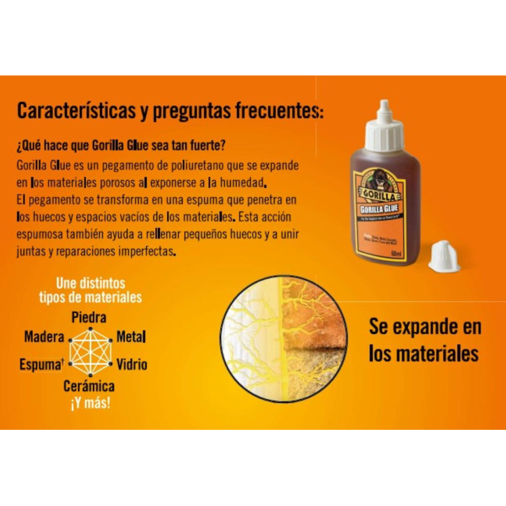 ADHESIVO POLIURETANO GORILLA GLUE 60 ML