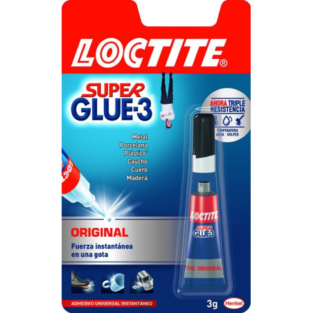 ADHESIVO INSTANTANEO LOCTITE SUPER GLUE 3 3GR