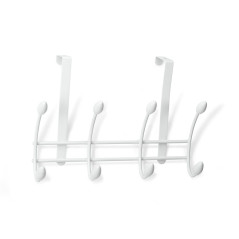 COLGADOR SOBREPUERTA 4 GANCHOS DOBLE BLANCO INOFIX