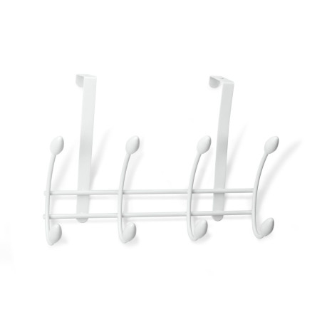 COLGADOR SOBREPUERTA 4 GANCHOS DOBLE BLANCO INOFIX