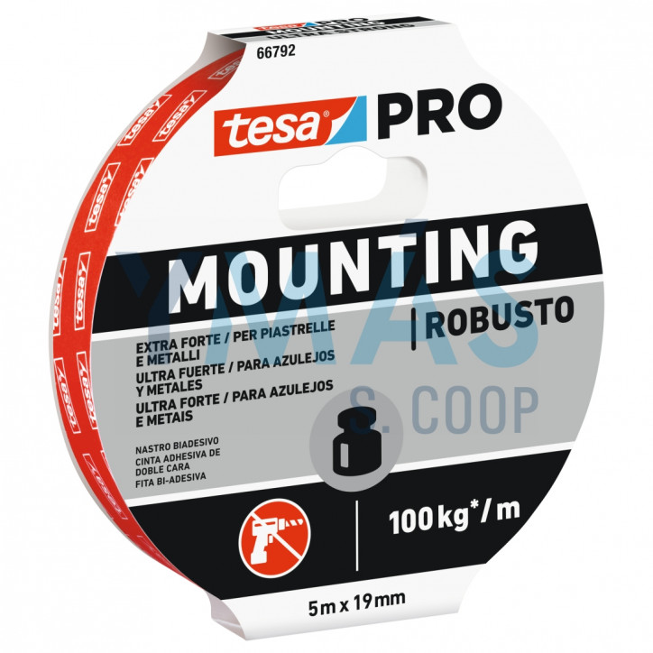 CINTA DOBLE CARA MOUNTING PRO ULTRA STRONG 5MX19MM