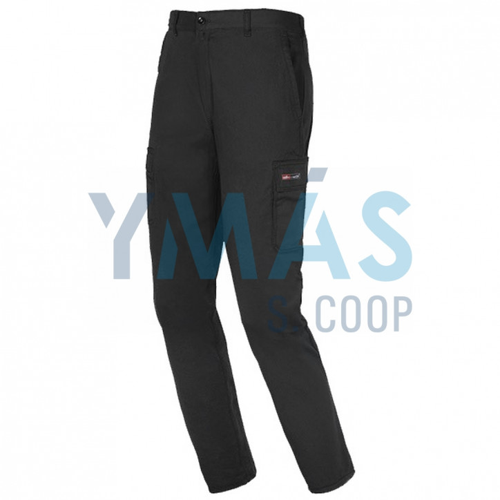 PANTALON ALGODON EASY STRETCH NEGRO T-XL 260GR