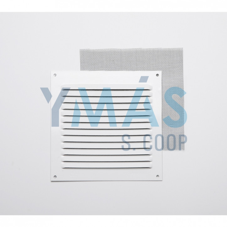 REJILLA 15X15 LACADO BLANCO C/MOSQUITERA C/GANCHO