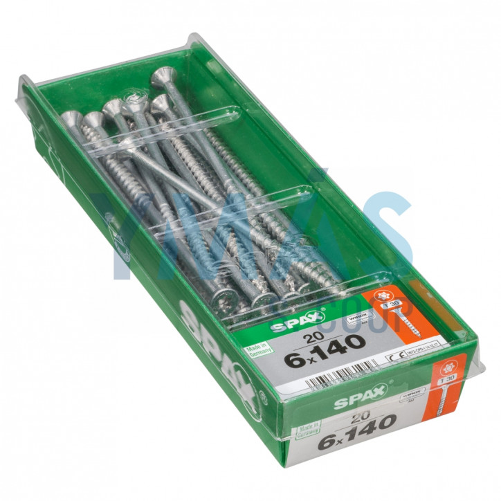 TIRAFONDO WIROX TORX 6X140 C20