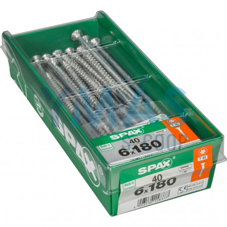 TIRAFONDO WIROX TORX 6X180 C40