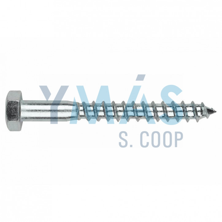 TORNILLO BARRAQUERO ZINCADO 8X70 DIN 571 C/20