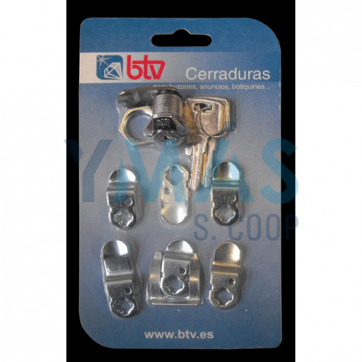 CERRADURA BUZON BTV 1 KIT CROMO