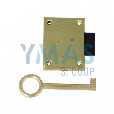 CERRADURA MUEBLE SOBREPONER 25MM LATON CON LLAVE