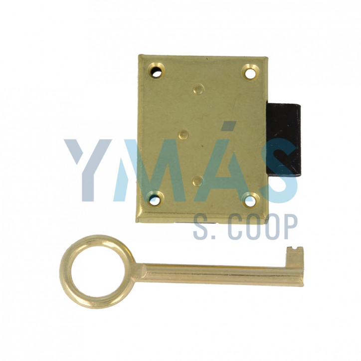 CERRADURA MUEBLE SOBREPONER 25MM LATON CON LLAVE