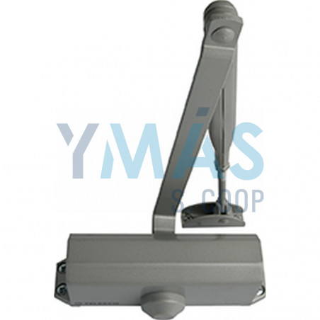 CIERRAPUERTAS DELTA 1300 RETENEDOR REGULABLE PLATA