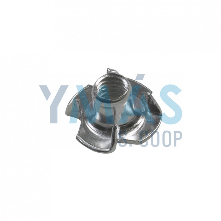 TUERCA CON PUAS M6 15X8MM ACERO ZINCADO 4 UNID