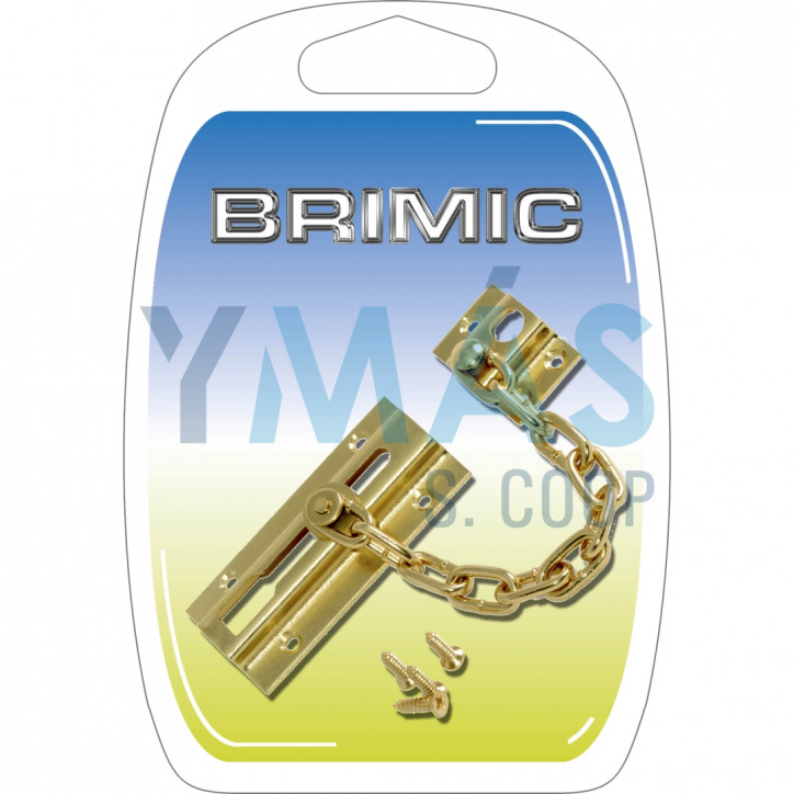 RETENEDOR CADENILLA 85X38MM LATONADO BLISTER