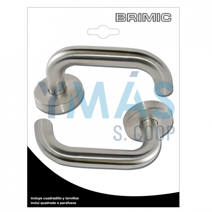 MANILLA CON ROSETA SERIE 585 INOX TIRADOR EN U