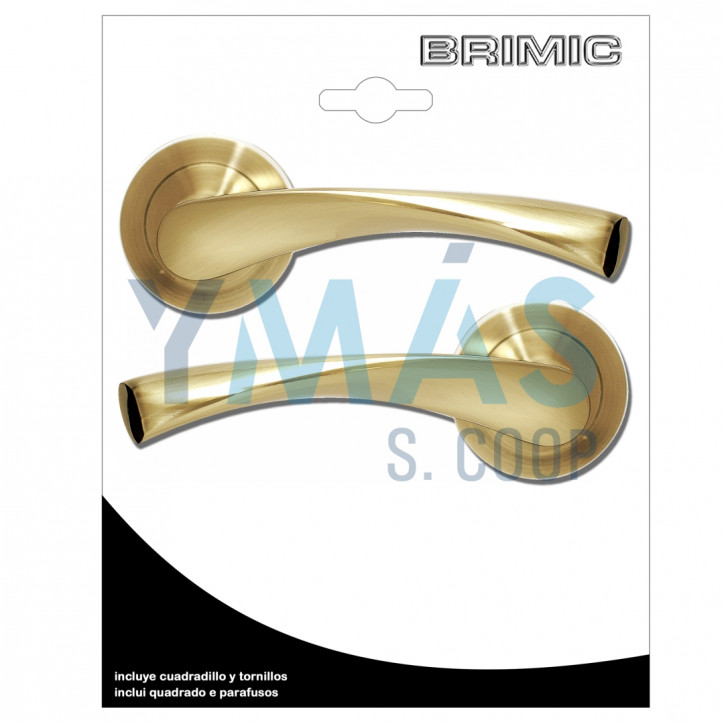 MANILLA CON ROSETA SERIE 707 LATON 125X50MM