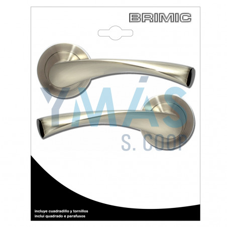 MANILLA CON ROSETA SERIE 707 NIQUEL 125X50MM