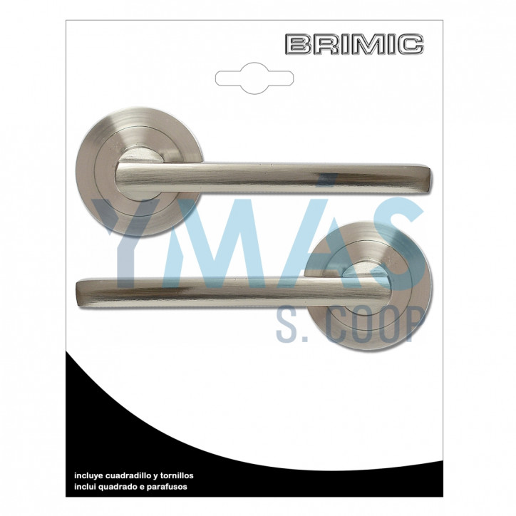 MANILLA CON ROSETA SERIE 606 NIQUEL 120X50MM