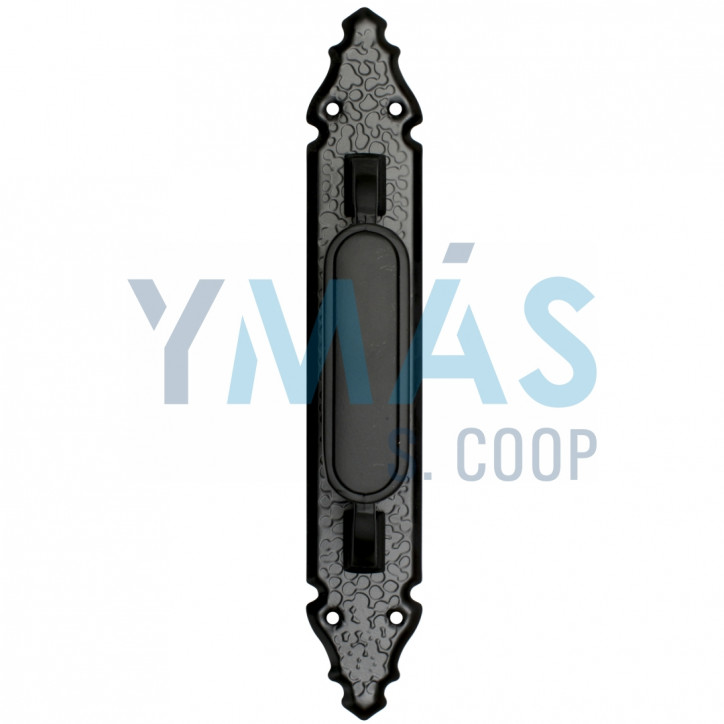 MANILLON C/PLACA SERIE 272 275X45MM RUSTICO NEGRO