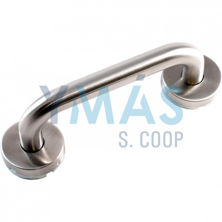 MANILLON CON ROSETA "L" CURVA 200X19MM INOX