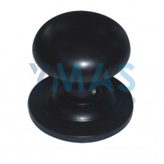 POMO PUERTA LISO NEGRO 70X85MM