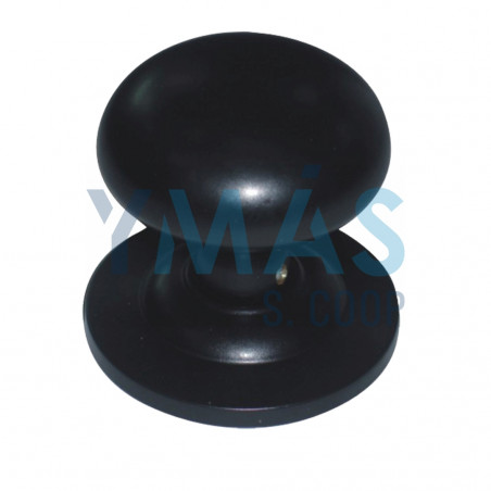 POMO PUERTA LISO NEGRO 70X85MM