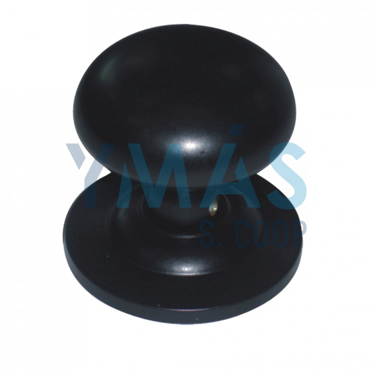 POMO PUERTA LISO NEGRO 70X85MM