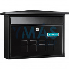 BUZON EXTERIOR ACERO DECO NEGRO