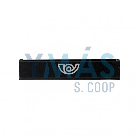 BOCACARTAS ALUMINIO NEGRO 282X58MM