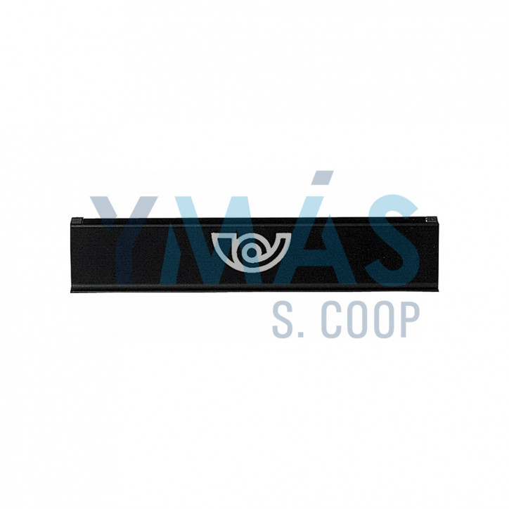 BOCACARTAS ALUMINIO NEGRO 282X58MM