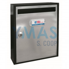 BUZON TEIDE NEGRO INOX 36X21.6X7CM