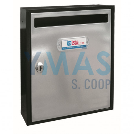 BUZON TEIDE NEGRO INOX 36X21.6X7CM