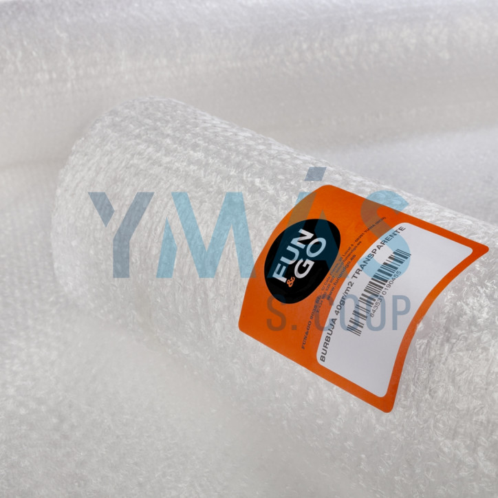 PLASTICO BURBUJA 40GR/M2 TRANSPARENTE 0.8X5M