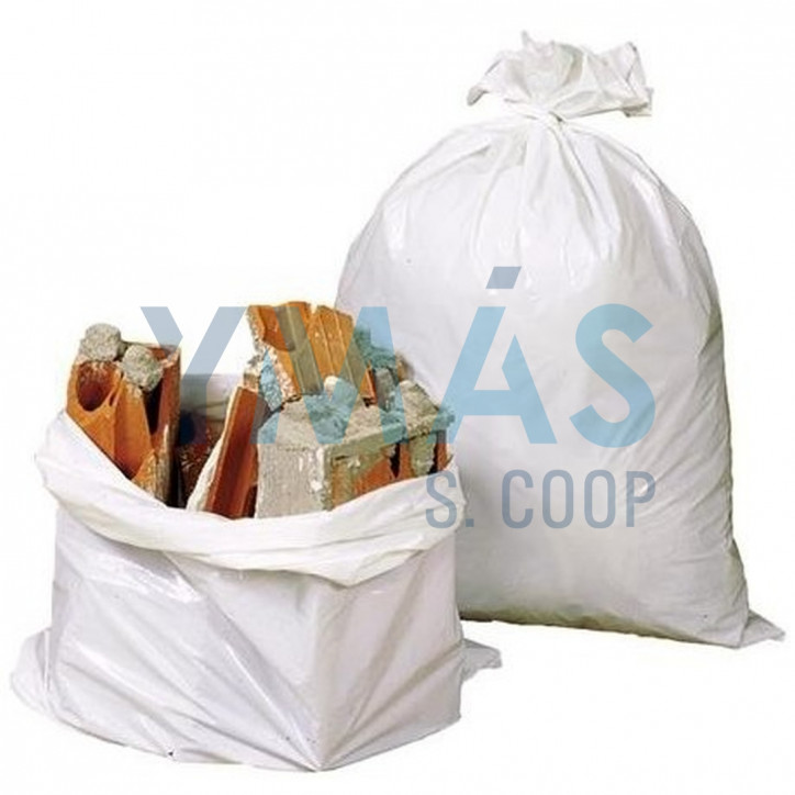 SACO PE G300 55X75CM BLANCO 10UDS