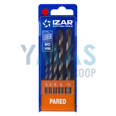 BROCA PARED STANDARD JUEGO 5 UNIDADES 4 A 10MM