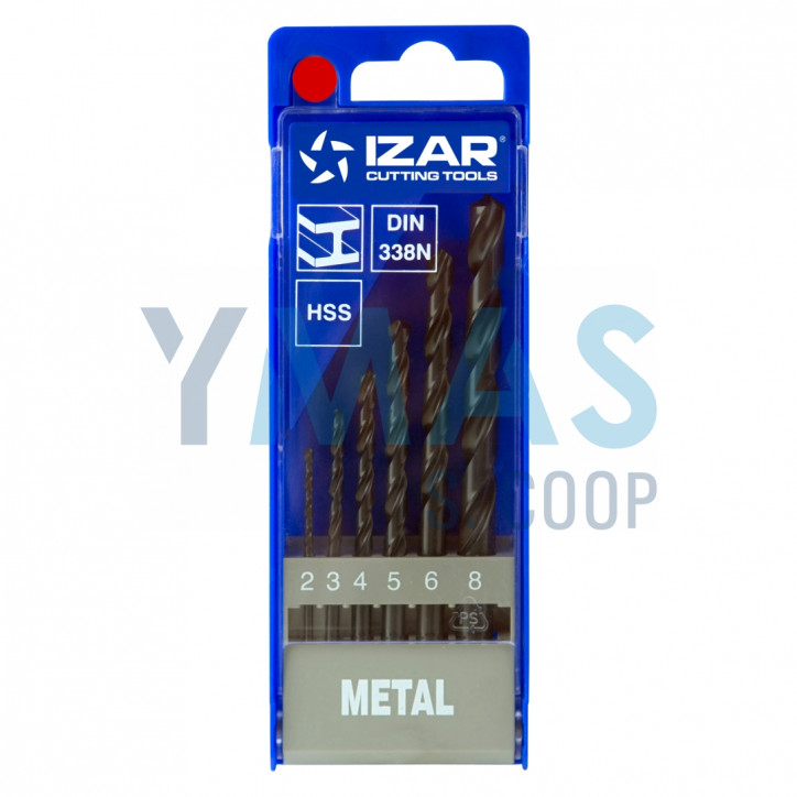 BROCA METAL HSS DIN 338 N JUEGO 6 UNID 2 A 8MM