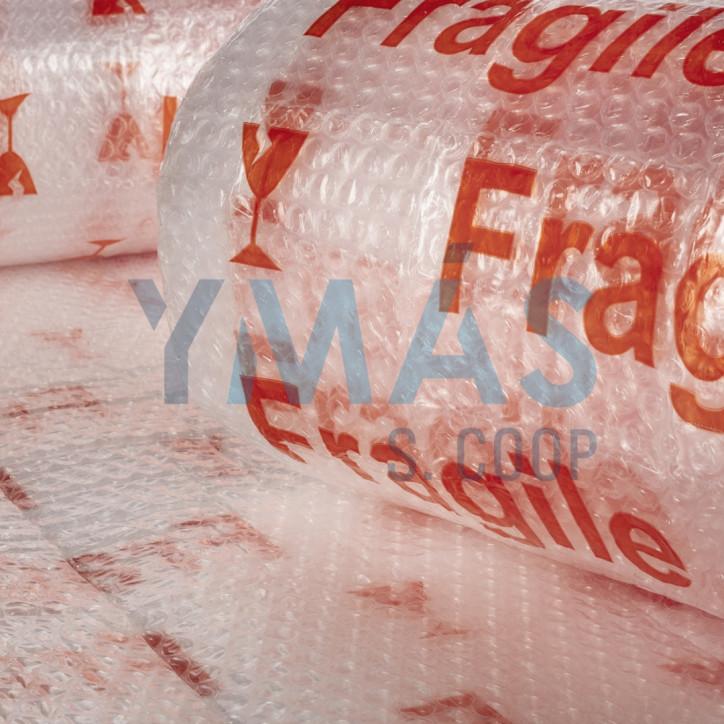 PLASTICO BURBUJA 40GR/M2 IMPRESO FRAGIL 0.6X05M