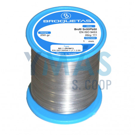 ESTAÑO PLOMO EN ROLLO 50SN 50PB 1MM 250GR CON FLU