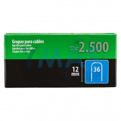 GRAPA CABLE N 36 12MM BLISTER 1000 UNIDADES