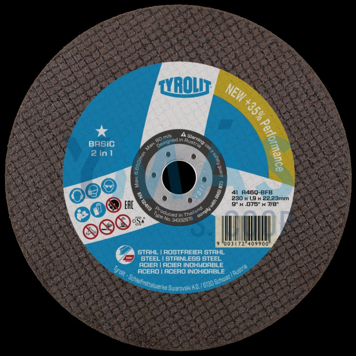 DISCO CORTE BASIC INOX 115X1X22.23