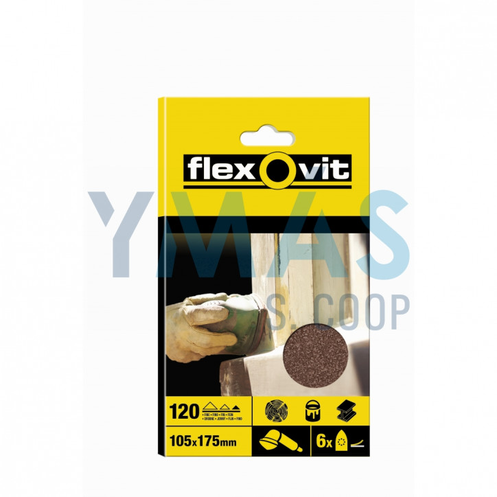 LIJA TRIANG. VELCRO 95X145 GR.120 (BL6)