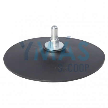 PLATO GOMA 125 MM. C/VASTAGO 8MM