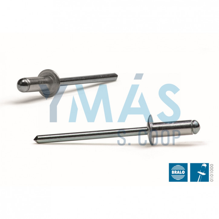 REMACHE ALUMINIO ESTANDAR C/ALOMADA 4.0X16MM C/50