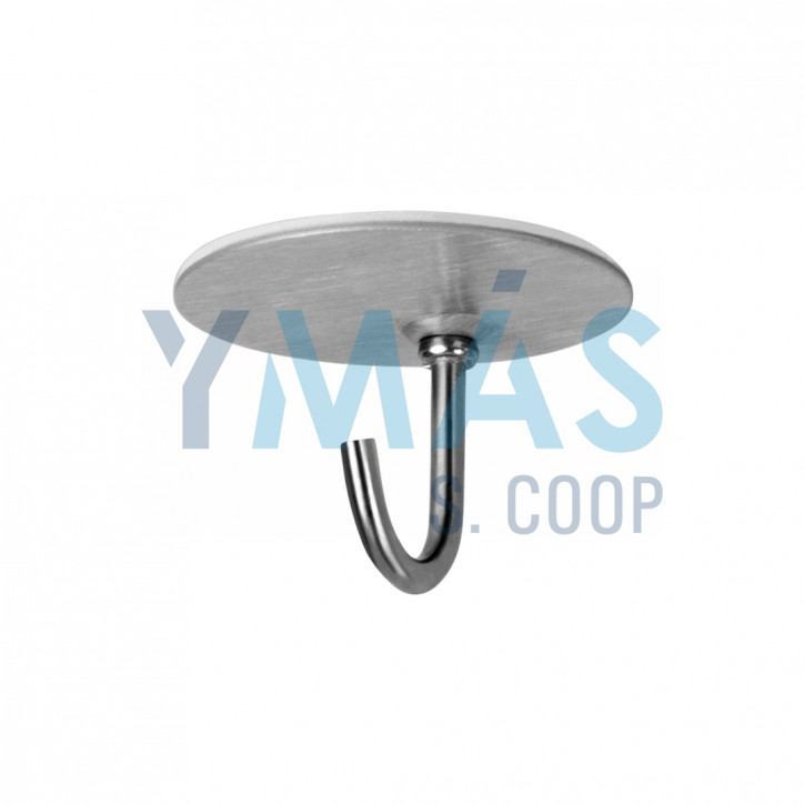 PERCHA ADHESIVA ACERO INOX VERTICAL 2 UNIDADES