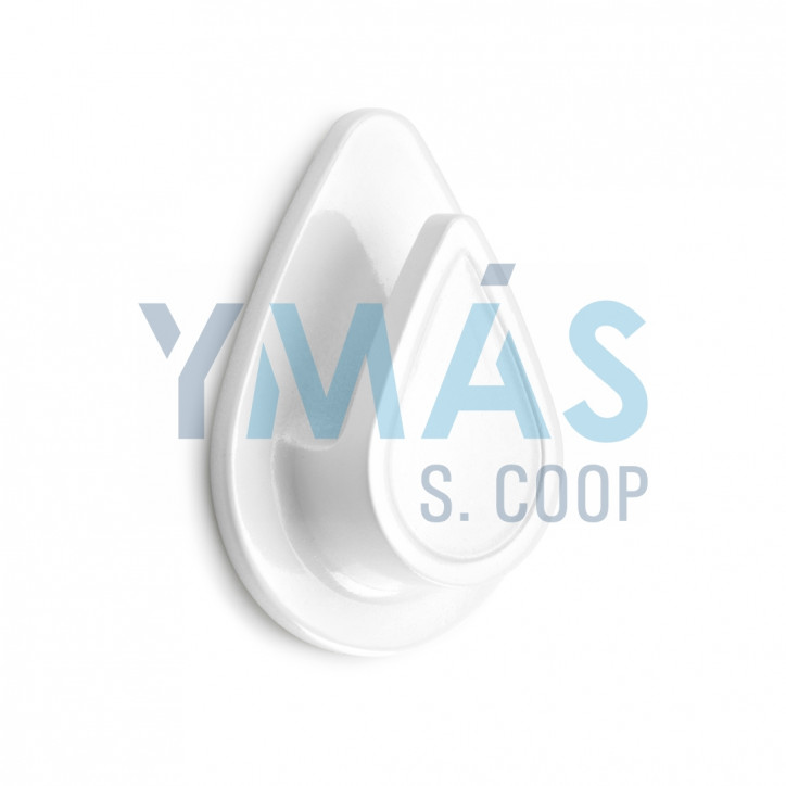 PERCHA ADHESIVA GOTA BLANCA