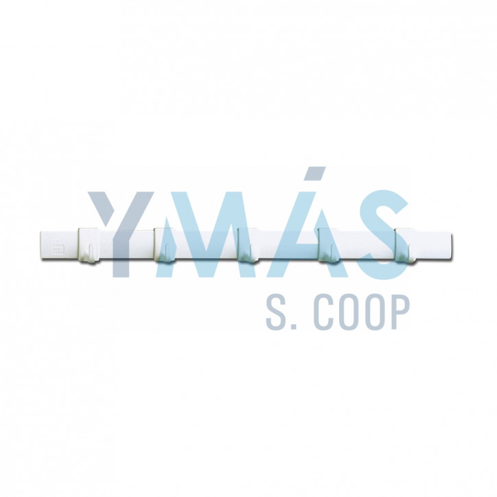 PERCHA MULTIPLE BLANCA 5 GANCHOS 28X350X25MM