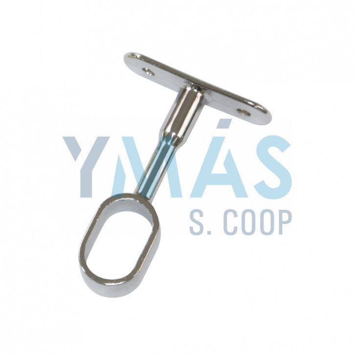SOPORTE CENTRAL OVAL 30X15X77MM CROMADO 2 UNIDADES