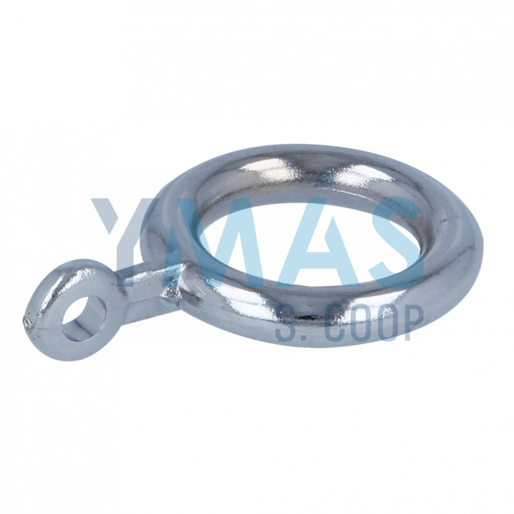 ANILLA VISILLO TUBO 12MM CROMADO 6 UNIDADES